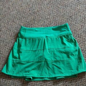 Green Lululemon Pace Rival Skirt